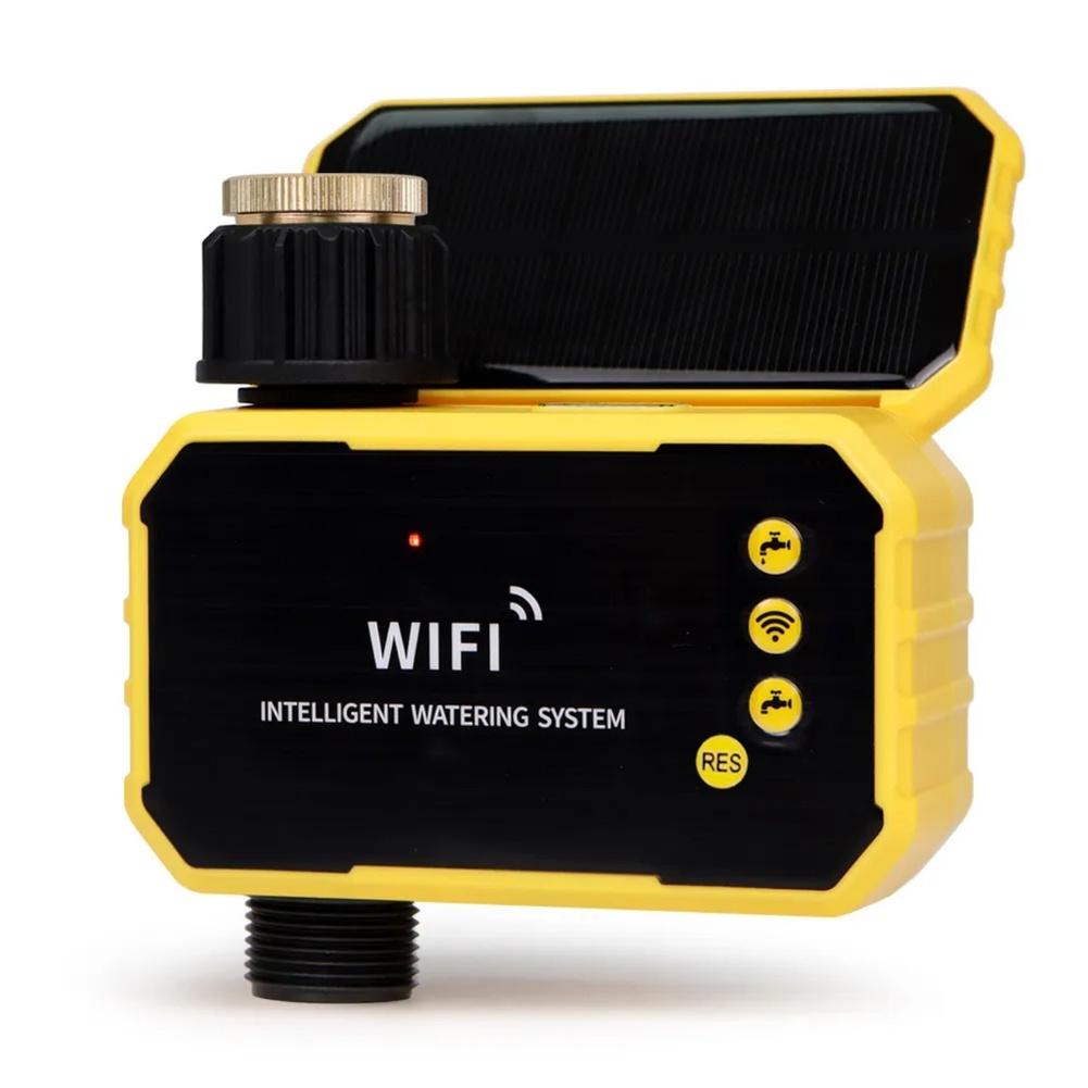 Smart Plant Watering System with Solar Panel WiFi Connectivity and Rain Detection for Scheduled Garden Irrigation