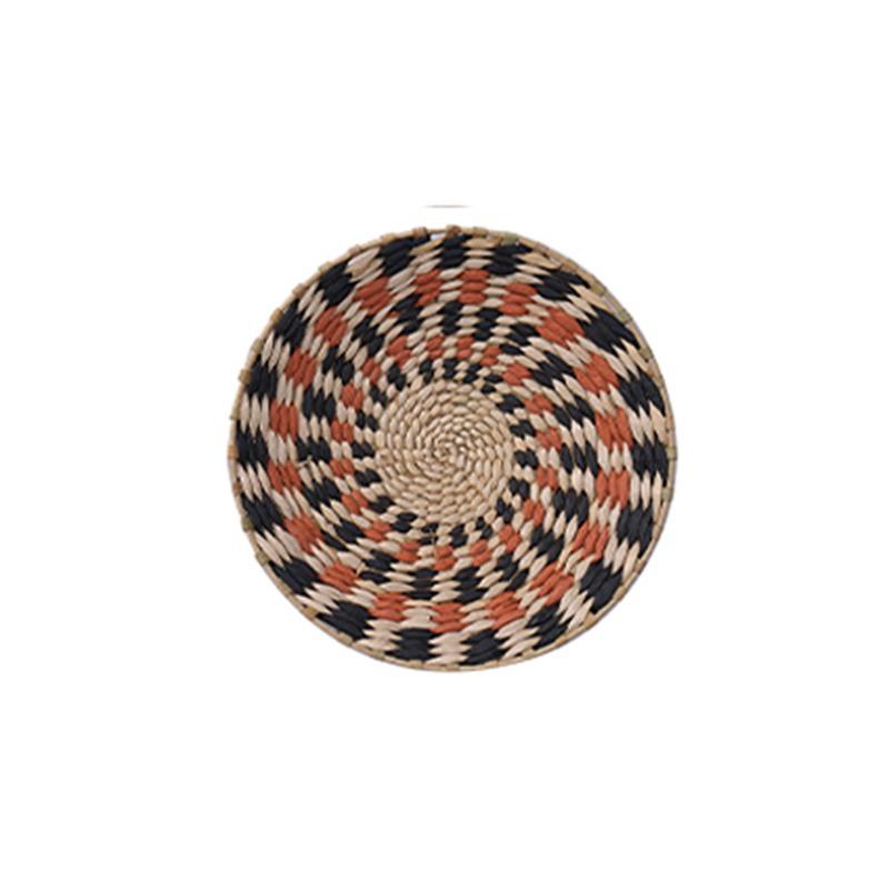 

1PC Bohemian Wall Basket Decor Handmade Woven Wall Hang Decor Art Mat Boho Home Decor for Kitchen Bedroom Living Room Ornament 20cm