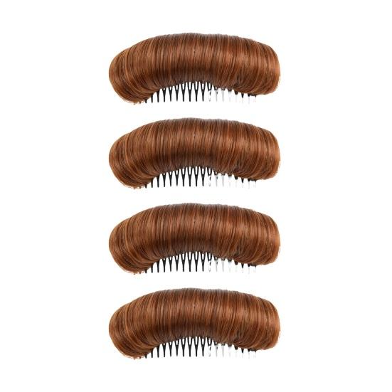 4 ks Drdol do vlasů Neviditelná načechraná podložka do vlasů Černá Hnědá Spona na vlasy Hřeben pro objem vlasů Base Nástavec na úpravu účesu Nástroj pro ženy Vlasové doplňky