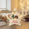 Festive Wooden Star Led Lighted Christmas Decoration For Kids With Charming Designs