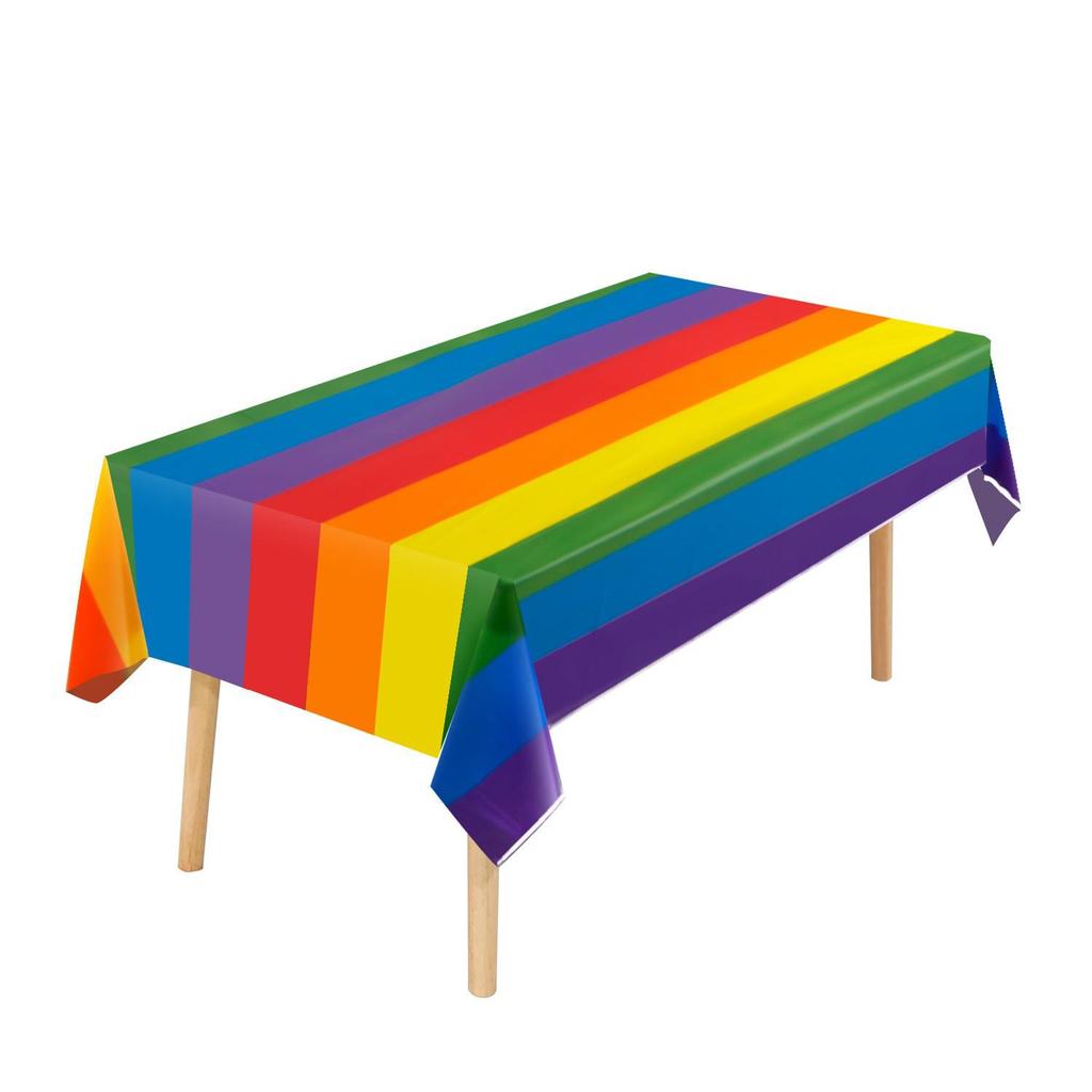 Disposable PEVA Cartoon Balloon Tablecloth - Oil-Proof, Thickened for Birthdays & Kindergarten Parties