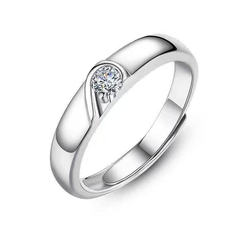 Eternal Love Moissanite Couple Rings: Silver Bands for Men & Women - Perfect for Proposals, Birthdays, or Valentine's Day.