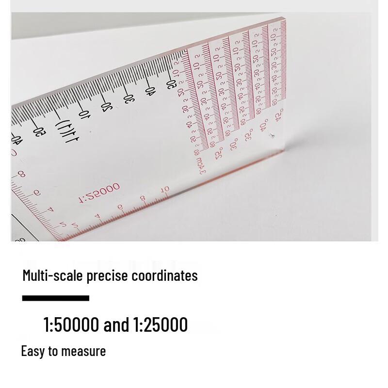 50cm 1:50,000 Geographic Coordinate Ruler
