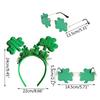 StPatrick Shamrocks Headband Glasses for Family Gathering Carnivals Party Props Headwear Traditional Irish Hairhoop 2PCS