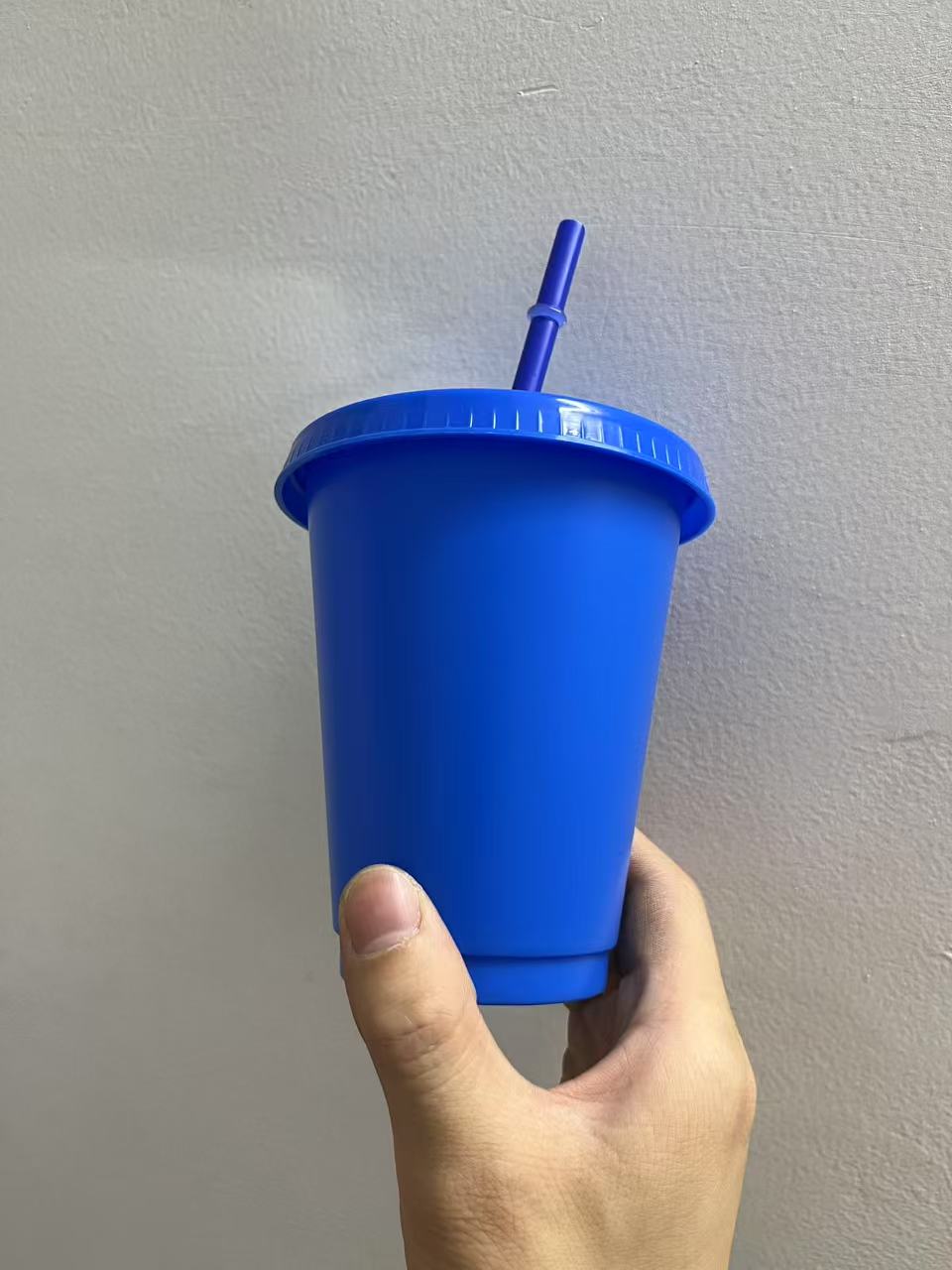 473ml 480ml 500ml 16oz plastic cup cold cup cold drink cup with straw and lid 401-500ml