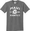 Maui Hawaii Fondato 1905 Ibisco Usurato T-shirt Unisex (S-5X)