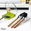 10Pcs Pot Lid Rack Shelves Counter Top Shovel Spoon Shelf Soup Spoon Pad Put Soup Spoon Chopsticks Holder