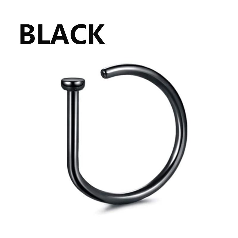 Stainless Steel Magnet Fake Nose Ring Hoop Fake Piercing Hoop Septum Rings For Women Fashion Gothic Rock Body Zircon Gifts