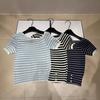 High-Quality Off-Shoulder Striped Knit Short-Sleeve Casual Top - 2026 Summer Collection