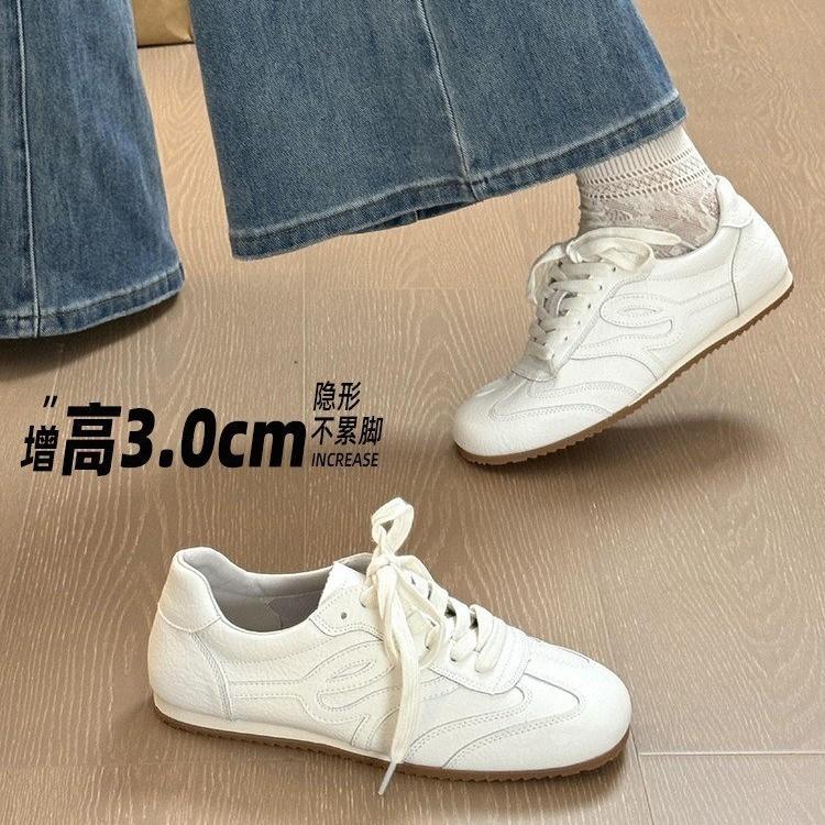 Retro German Training Shoes Women's Spring New Thick-soled Versatile Flat Baseplate Shoes Little White Shoes Casual Sports Forrest Gump Shoes