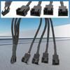 3/4 Way 4 Pin PWM Fan Splitter Cable PWM Fan Extension Cable for Computer Case 4Pin Fan Cable PC Fan Extension Cable