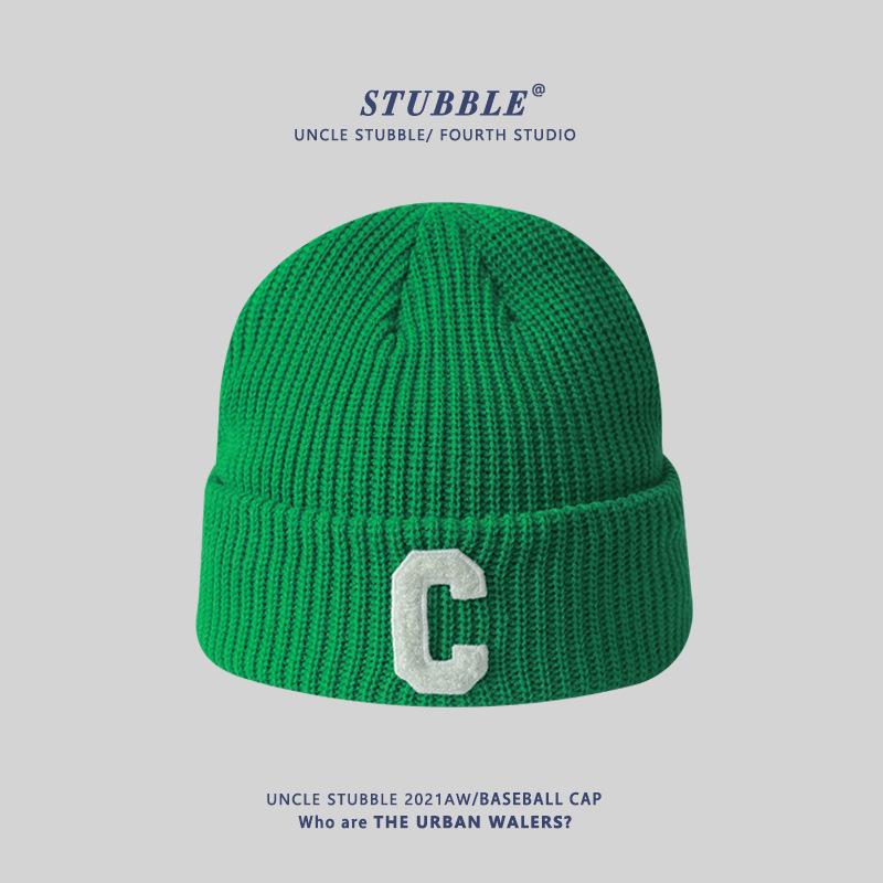 

Осень и Зима Новый Стиль Вязаная Шапка C-label Корейская Версия Красочная Парная Теплая Шерстяная Шапка Лицо Маленькая Холодная Шапка Японская Девушка Adjustable