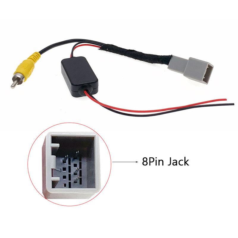 8 Pin Car Reversing Camera Video RCA 12V To 5V 6V Voltage Cable Adapter Wiring Connector For Honda New JAZZ City BRV Crider