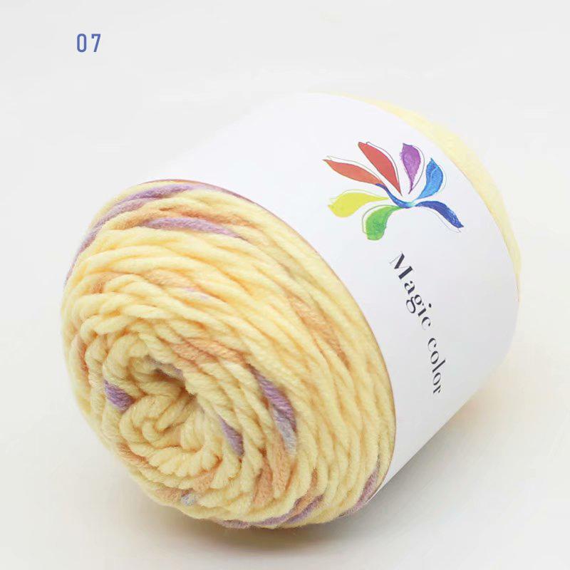 50g/Ball Adult Scarf Colorful Segment Dyeing 8 Strands Cotton Yarn Yarn DIY Hand Knitted