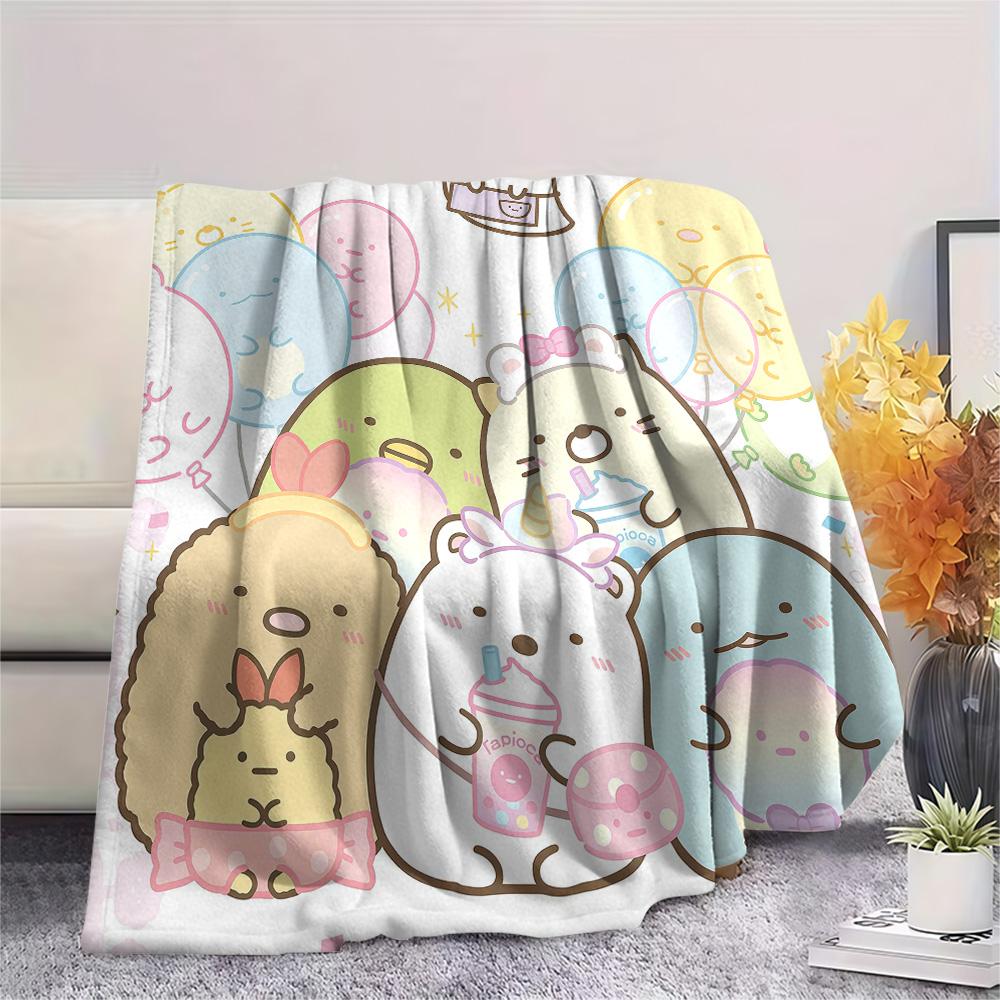 Sumikko Gurashi Flannel Blanket, High quality Comfortable for All Seasons, Home Decor, Warmth and Comfort
