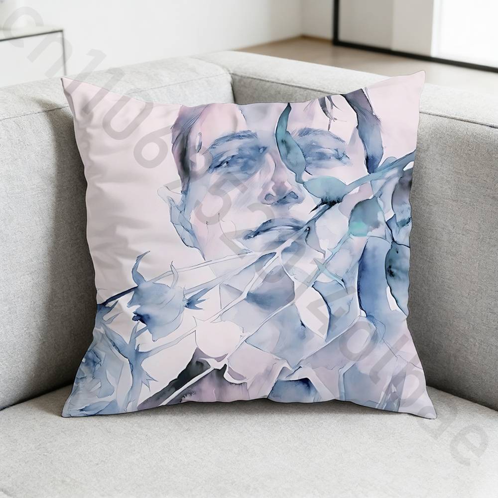 DDetroit Become Human Game Pillow Case Sofa Living Room Bedroom Headboard Backrest Cushion Square Cushion Nap Time