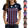 Damen Kurzarm-Oberteil, Lässiges Slim Fit Damen Rundhals Kurzarm Bedrucktes Hemd