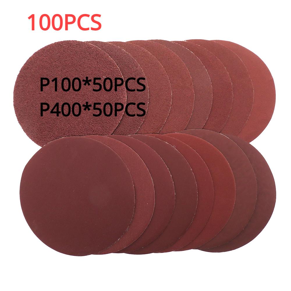 30pcs/Set 5Inch 125mm Round Hook and Loop Sandpaper Woodworking Metal Grinding Disc Abrasive Polishing Tool For Polishing