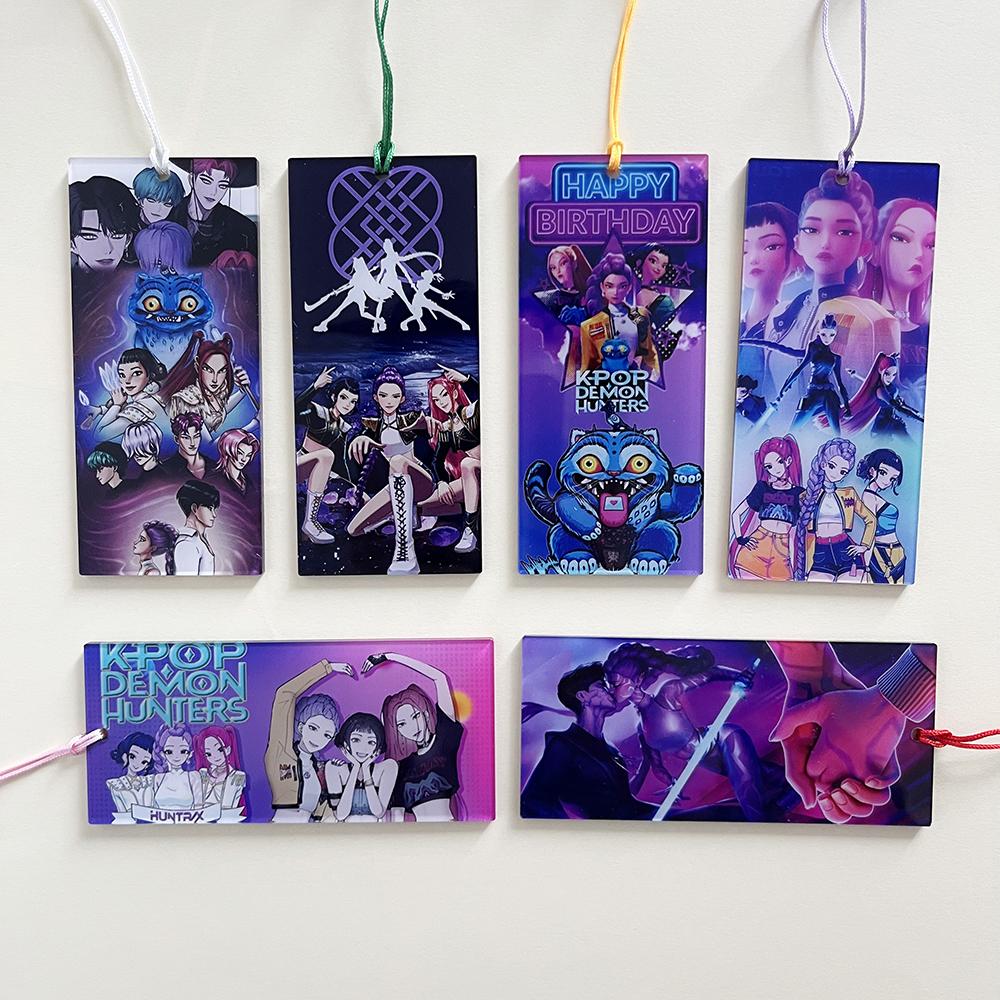 1/2/4 adet KPOP Şeytan Avcıları Saja Çocuklar Derpy Kaplan Akrilik Kitap Ayracı Püsküllü Kitap Klipsi Öğrenci Kırtasiye Okul Malzemesi