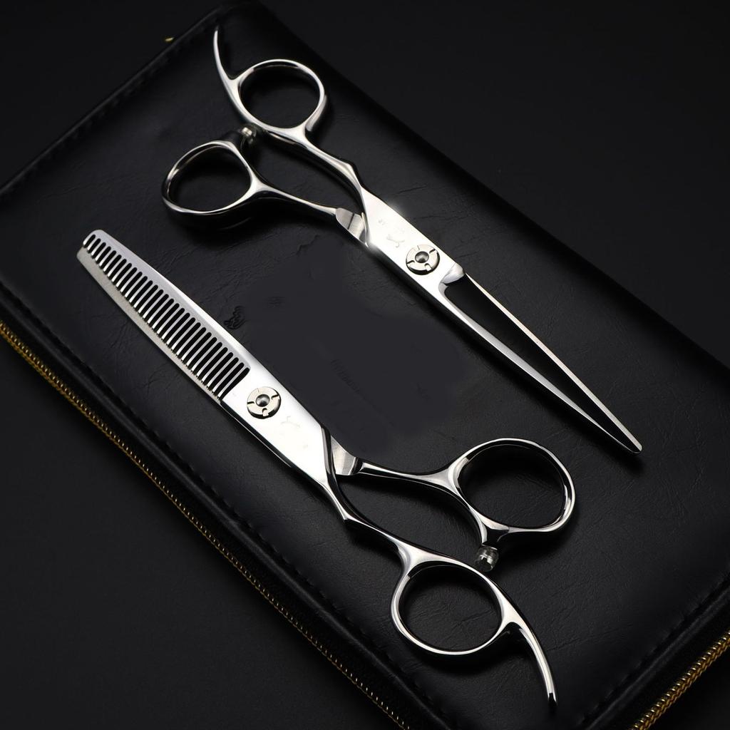 6.0 Inch Leopard Model, Left-Hand Scissors, Tooth Scissors, Thin Scissors, Flat Scissors, Left-Handed, Left-Handed Only.