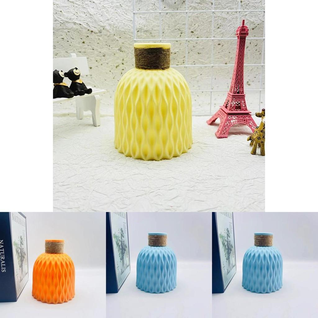 Pineapple Pattern Vase Decor With Plastic Flowerpot For Home And Gift Display