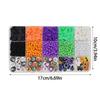 Colorful Ponys Beads Bracelet Set with Halloween Charm and Stretchy String Jewelry Making Supplies for Women Girls