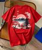 Japanesestyle Cherry Blossom Unisexs Tshirt Summer Cotton Casual Stylish Breathable Roundneck Shortsleeved Tshirt Unisex Unisex