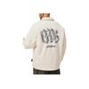 Li Ning Badfive Comfortable Casual Simple Zipper Letter Print Polo Loose Fleece Jacket Men jackets Rock-White Gray AFDU503-4