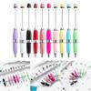 6x 1.0mm Writing Pen Beadable Ballpoint Pen Creative DIY Beaded Pen for Student