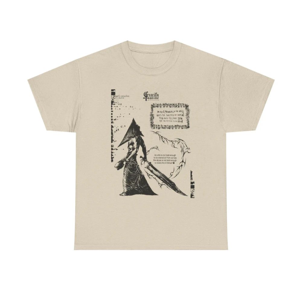 Vintage Silent Hill Tee Retro Gamer T-Shirt Classic Horror Game Clothing Graphic Short Sleeve Shirt Unisex Men Women All-Season