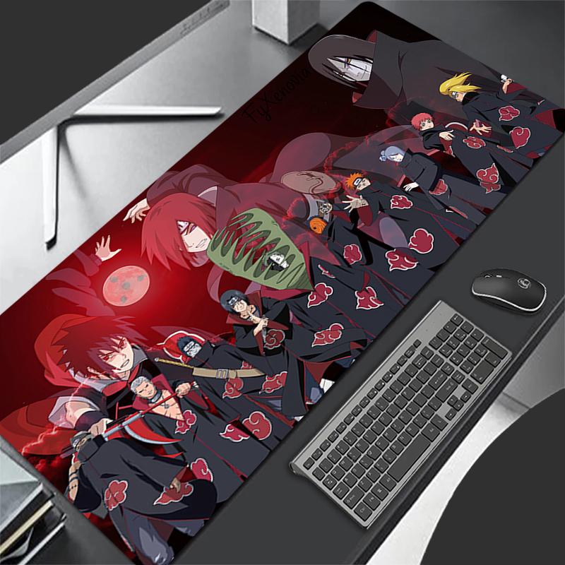 Large Mouse Pad N-narutoS A-akatsuki Carpet Laptop Pc Gamer Keyboard Mat Mousepad Edge White Lock Edge Tassel Rubber Table Mat