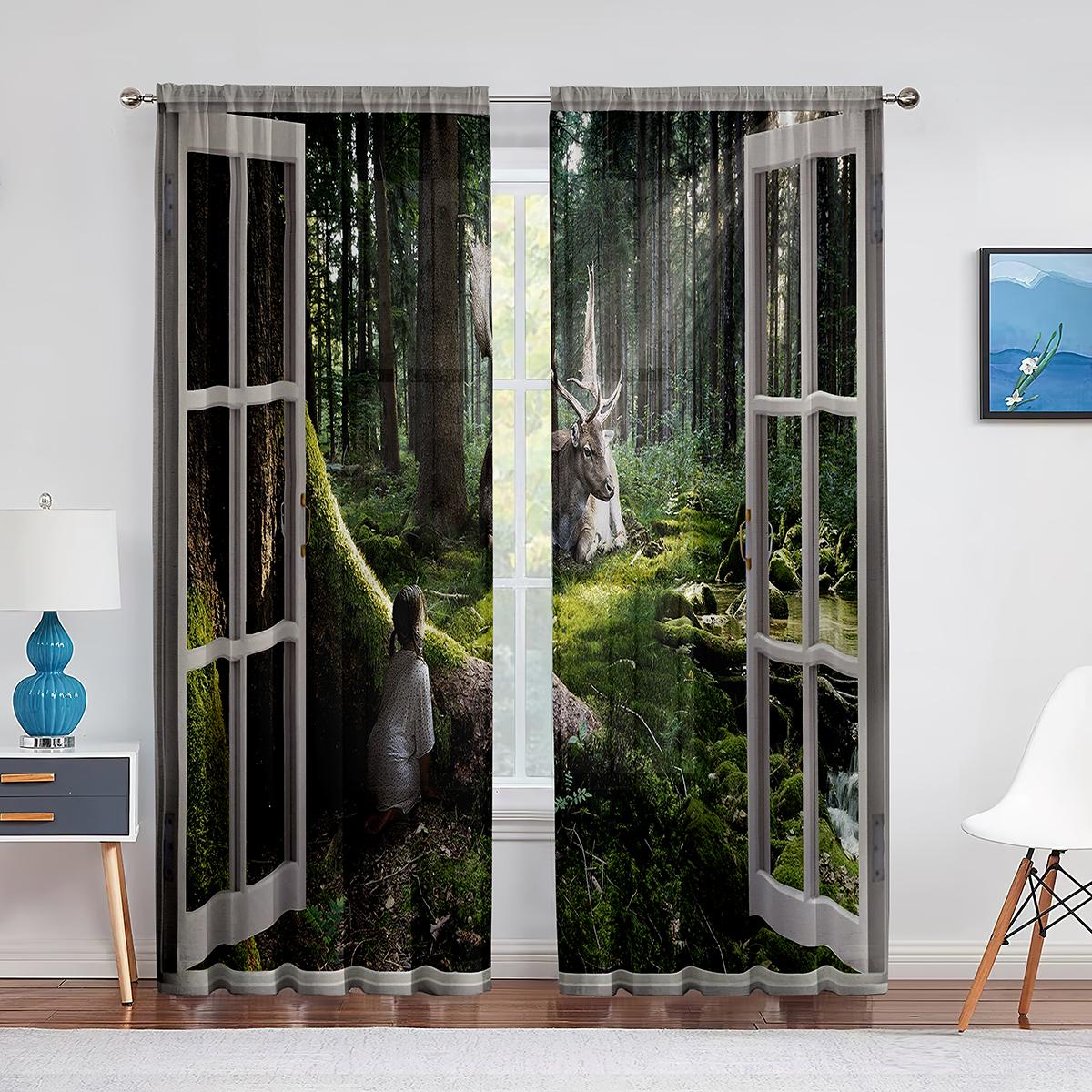 

2-панельные шторы для гостиной, кухни, шторы для спальни, декор с изображением пляжа, моря и океана Milled cotton fabric&Rod Pocket