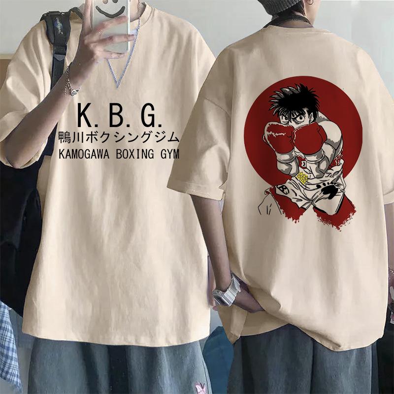 Hajime No Ippo Hip Hop Size TShirt Anime Harajuku Tee Tops Men Women Makunouchi Takamura T-Shirt KGB Y2k Manga Tshirt Clothes