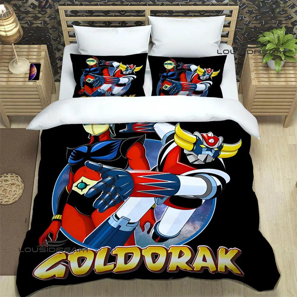 UFO ROBO GRENDIZER GOLDORAK trykt Sengetøy Sett utsøkt sengetøy sett dynetrekk sengeteppe sett sengetøy sett luksus