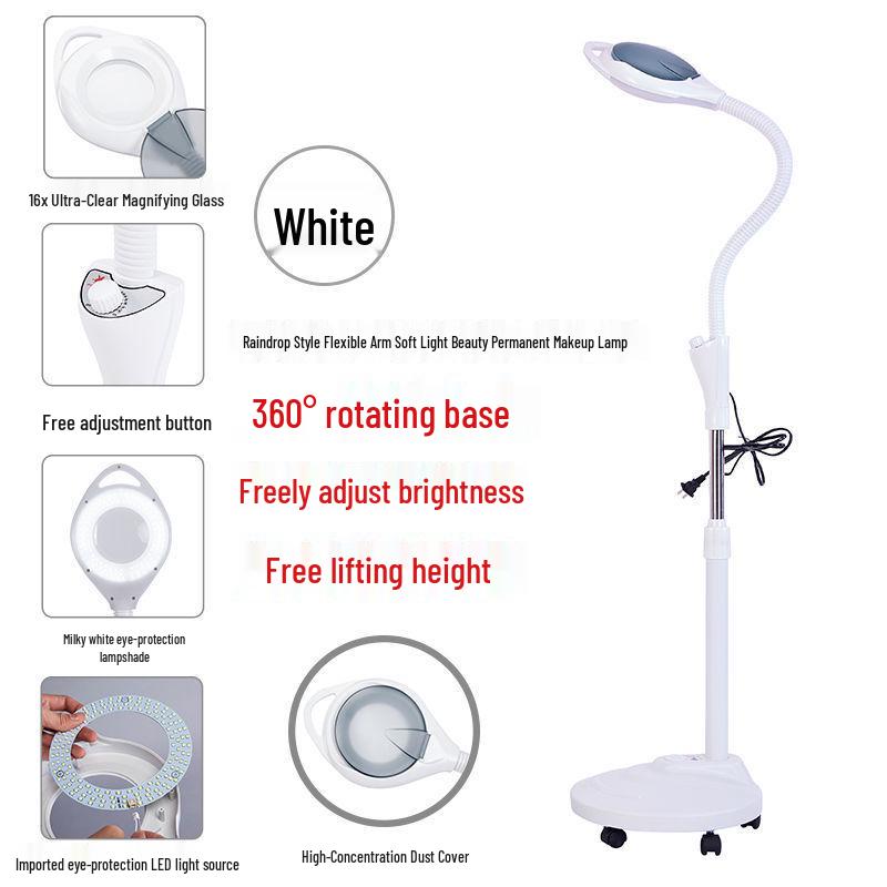 Eyelash LED Beauty Salon Shadowless Floor Lamp for Microblading, Manicure, Eyebrow Tattoo
