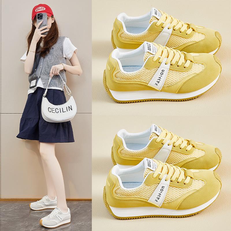 New Forrest Gump Shoes for Women In Summer Student Sports and Casual Shoes Mesh Breathable and Enhancing Height