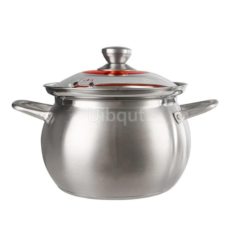 304 stainless steel Thickened soup pot New design General use of gas in induction cooker for porridge and soup big cooking pot