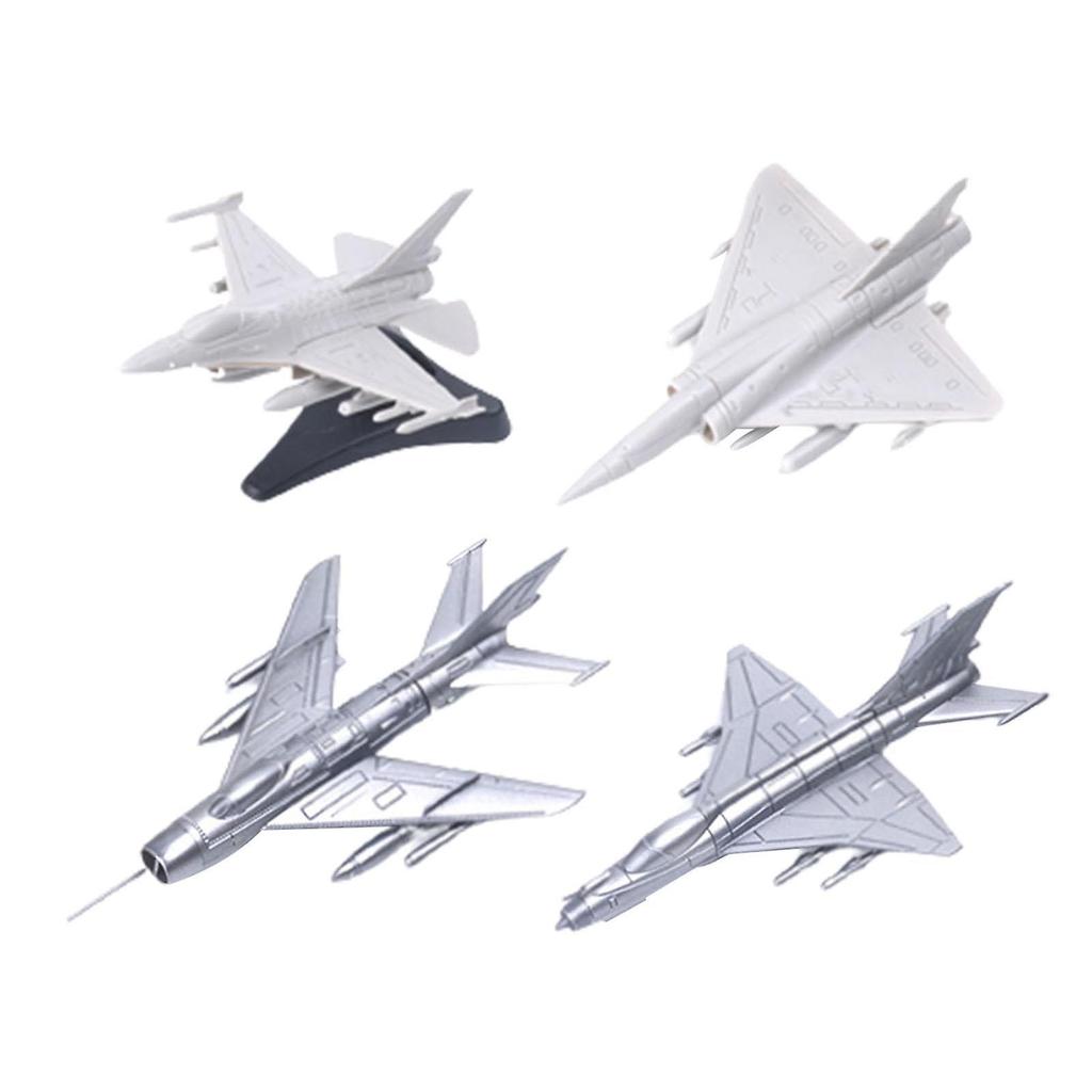 4Pcs 1/144 Plane Model Desktop Decoration Kids Toy for Bar Office