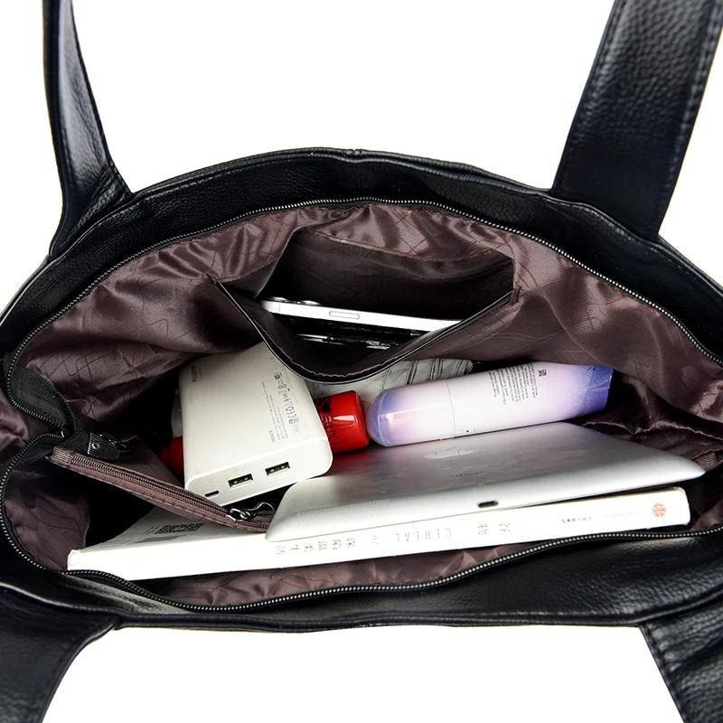 Vysoce kvalitní dámská kožená taška přes rameno s horním uchem, velkokapacitní dámská taška, luxusní design