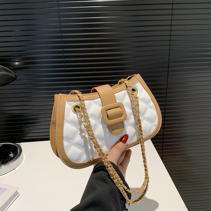 

Fashionable Contrast Stitching Pu Leather Crossbody Bag For Women 2024 Trend хакі