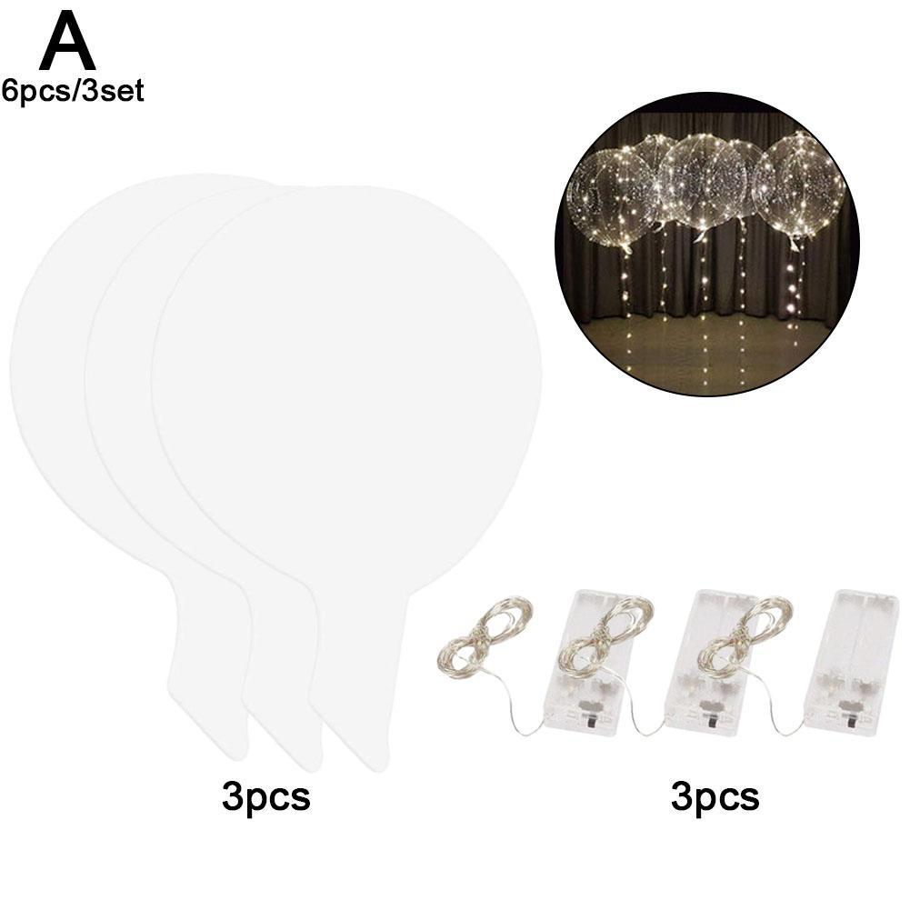 3PCS LED Balloon With Light Transparent Helium Bobo Ballons For Wedding Birthday Christmas Party Decoration LED Light Balloons