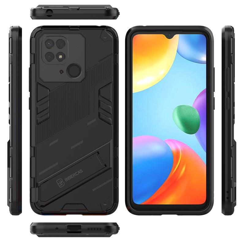 Phone Holder Case For Xiaomi Redmi 10C Case Bumper Hard Armor Full Back Cover For Redmi 10C Case For Redmi 10C 10A 10 9 9C 9A 9T
