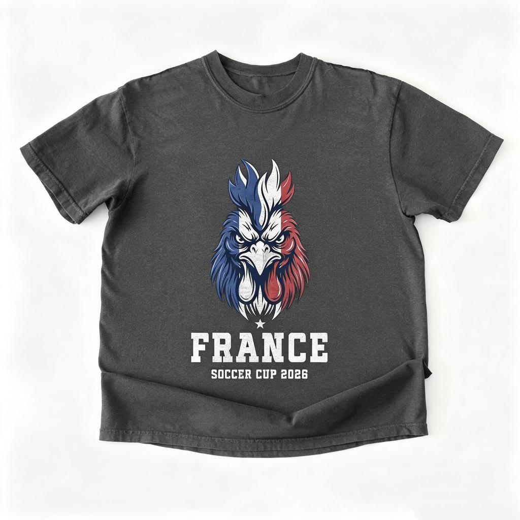 France Rooster Shirt France Soccer Tee French Football Fan Shirt 2026 Summer Unisexs Unisexs Fashion Oversized Cotton Tshirt Y2k
