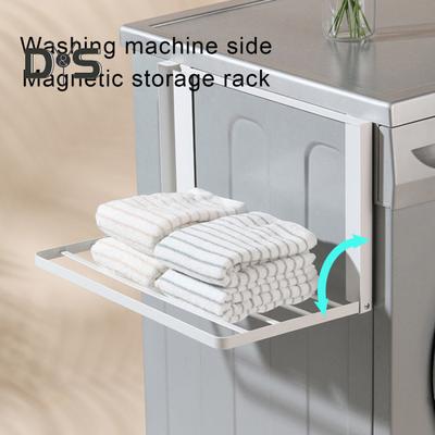 Magnetický skládací úložný stojan Nástěnný organizér na ručníky Police Magnetický úložný box pro pračku Lednici