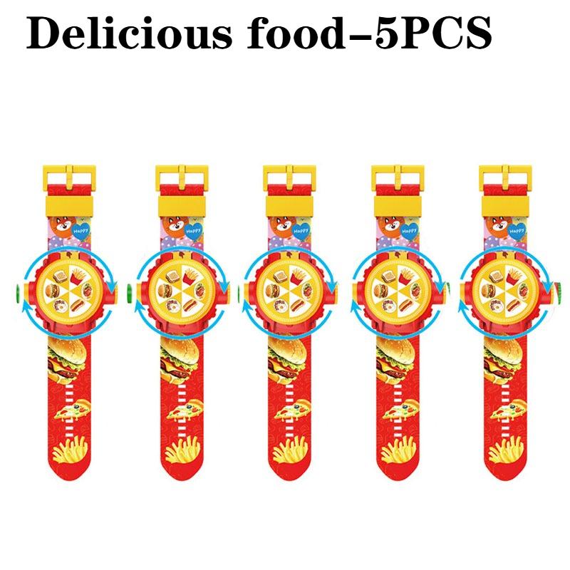 1-5PCS Projection Christmas Watch LED Glowing Kids Watch Fun Toy Trendy Accessory with Multiple Patterns Birthday Christmas Gift