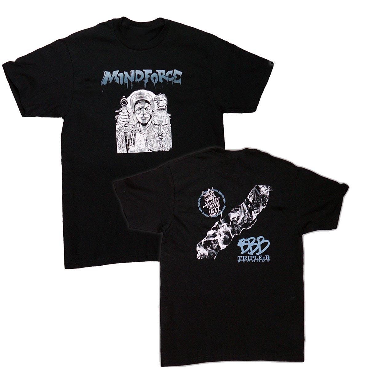 NEW Mindforce Band Album Short Sleeve Cotton Black T Shirt TR820 S