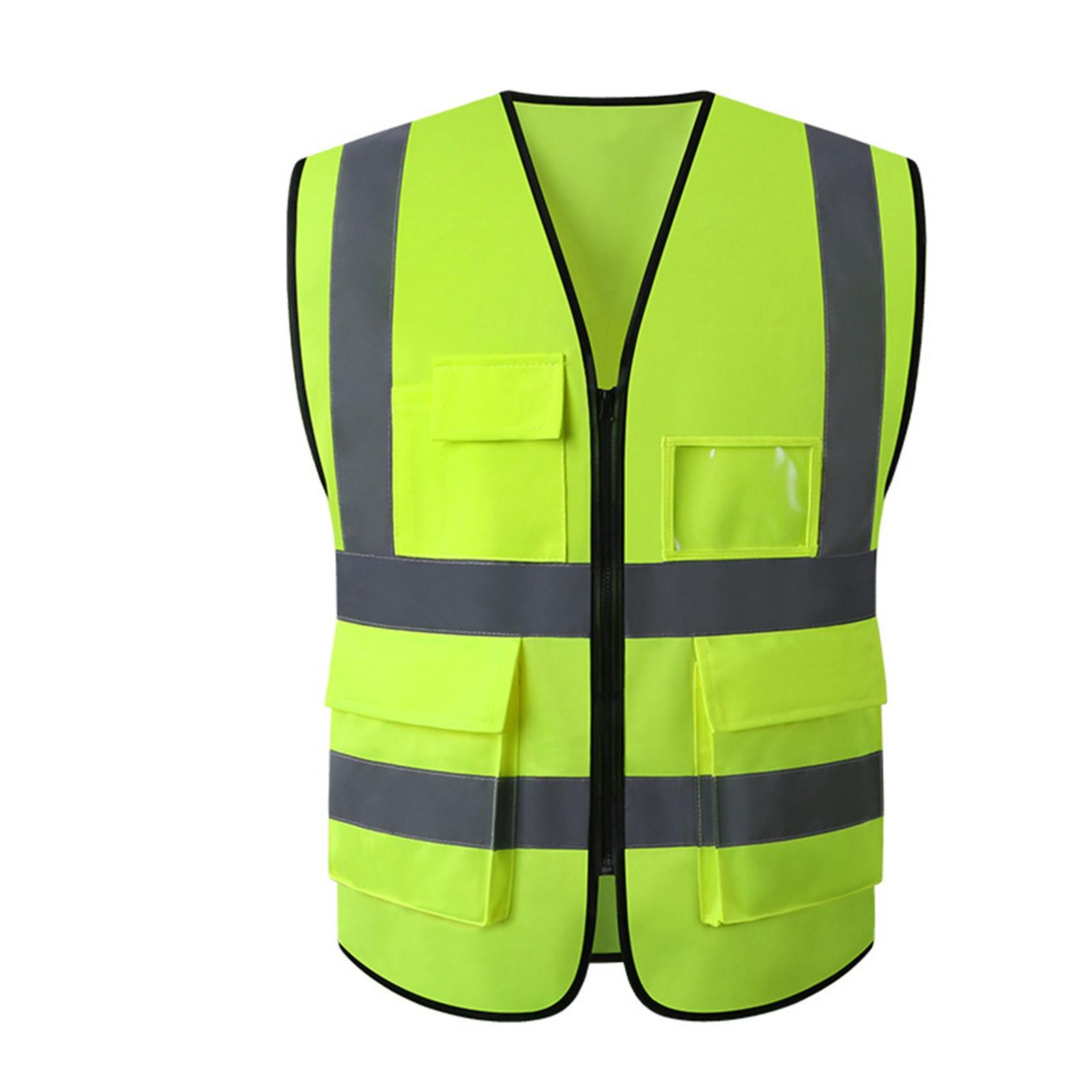 

Новый ночной транспортный санитарный гигиенический садовый архитектурный многокарманный антистатический сетчатый светоотражающий жилет строительный жилет L жёлтый