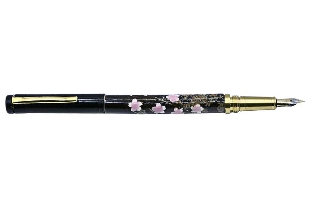 Kiyoteru Craft Porcelain Fountain Cherry Blossom Brown Pen, Pattern, Star, CLJ_TFP_255