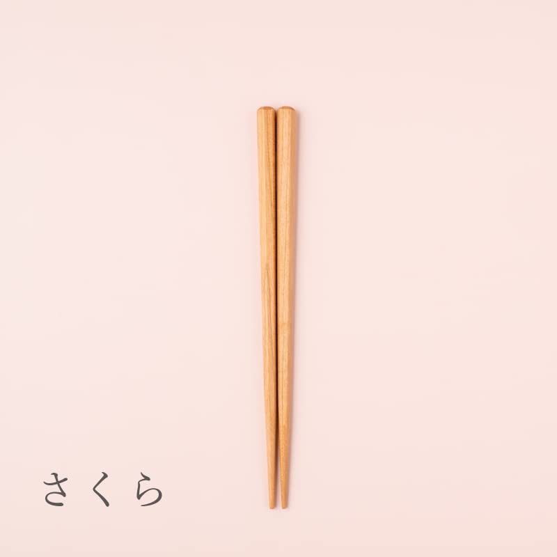 Chopsticks Matsukan Natural Wood Hexagonal Sakura 18cm For Children Made In Japan Natural Wood