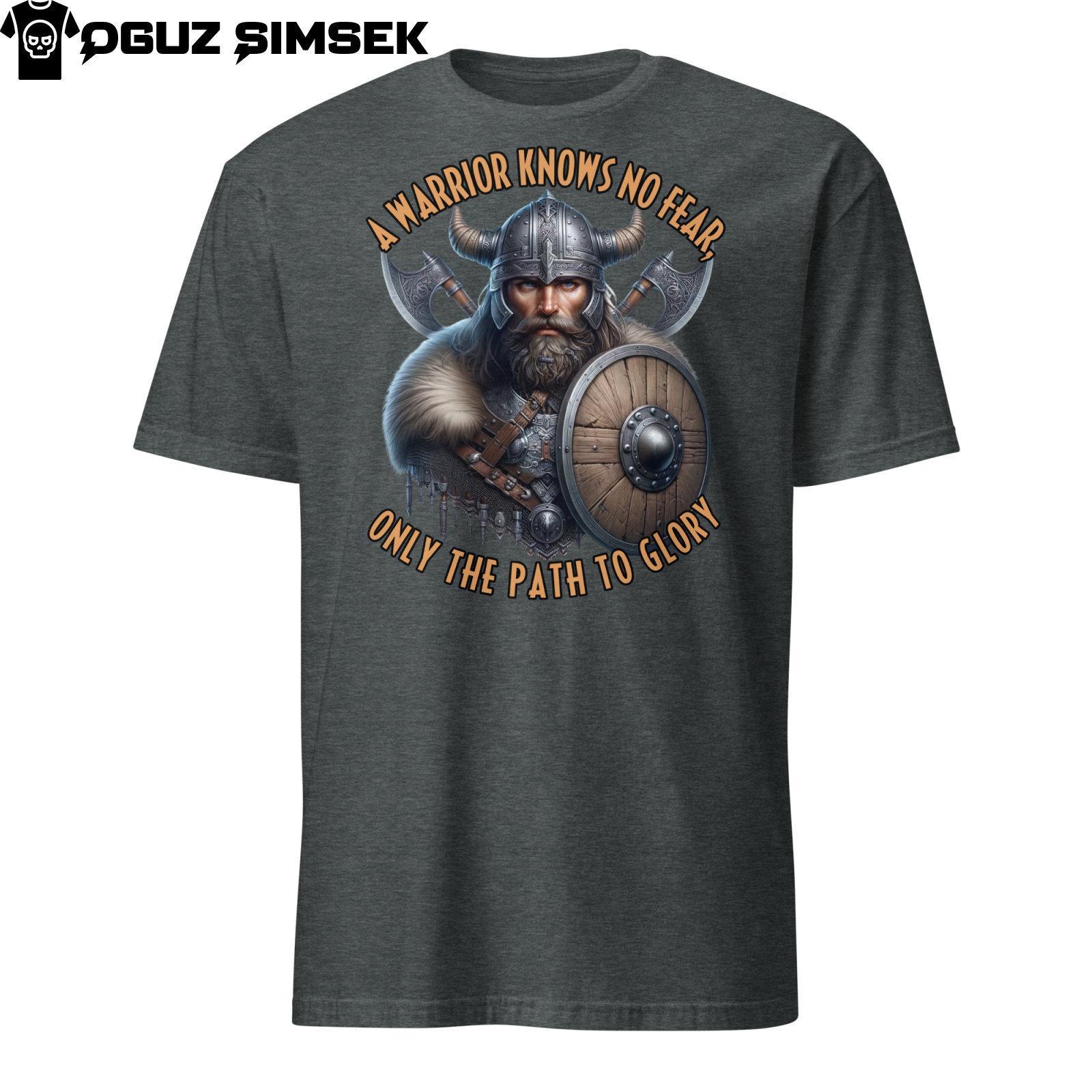 Viking Warrior T-Shirt Mens Womens Tees Top   No Fear, Only Glory   Unisex Graphic Tee S